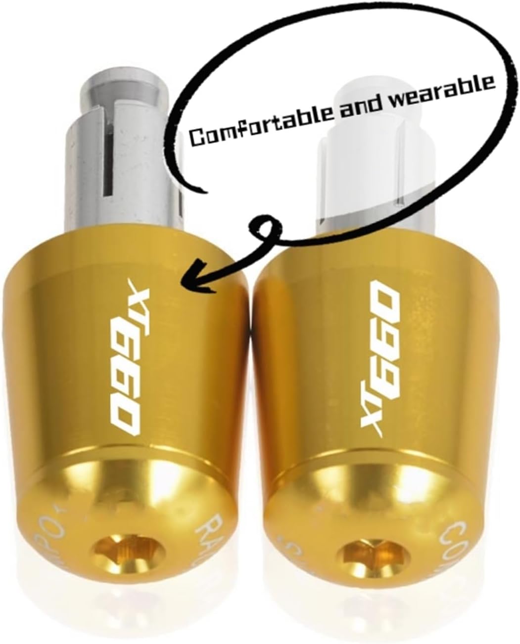 Motorcycle Grip Plug for Yamaha XT660 Motorcycle Grip Plug Aluminum Alloy Anti-Drop and Anti-wear Grip Accessories