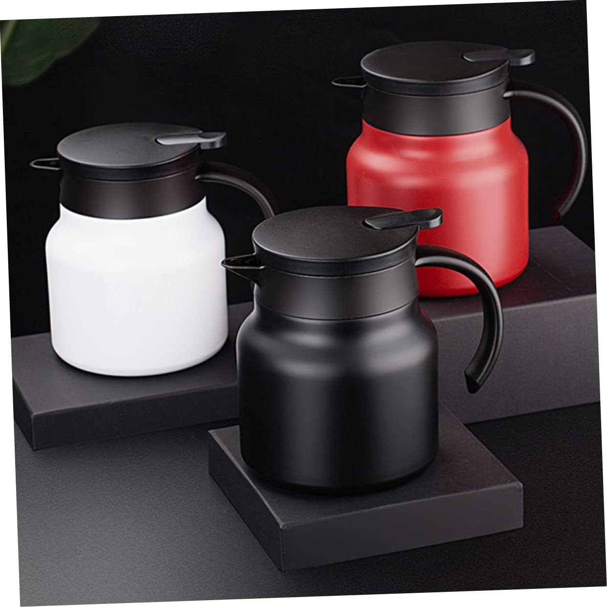 GOOHOCHY Olla de acero inoxidable Jarra de café al vacío Máquina de café turca Dispensador de café turco Cafetera eléctrica Hervidor de agua Oficina