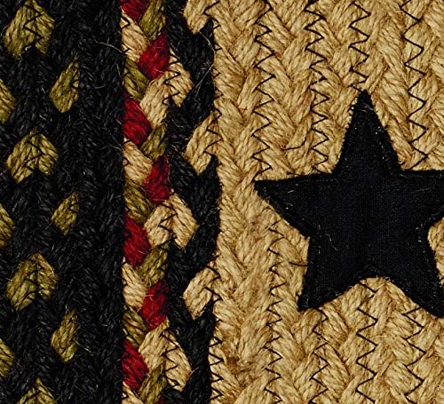 Colección Tartan Star Premium trenzada  Primitivo, rústico, campestre, estilo granja  Yutealgodón  30 días sin riesgo  Alfombra de acentotapete para