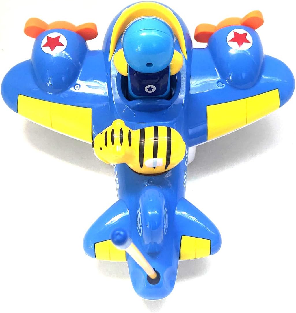 PowerTRC Avión de control remoto de dibujos animados para niños con piloto extraíble y animal