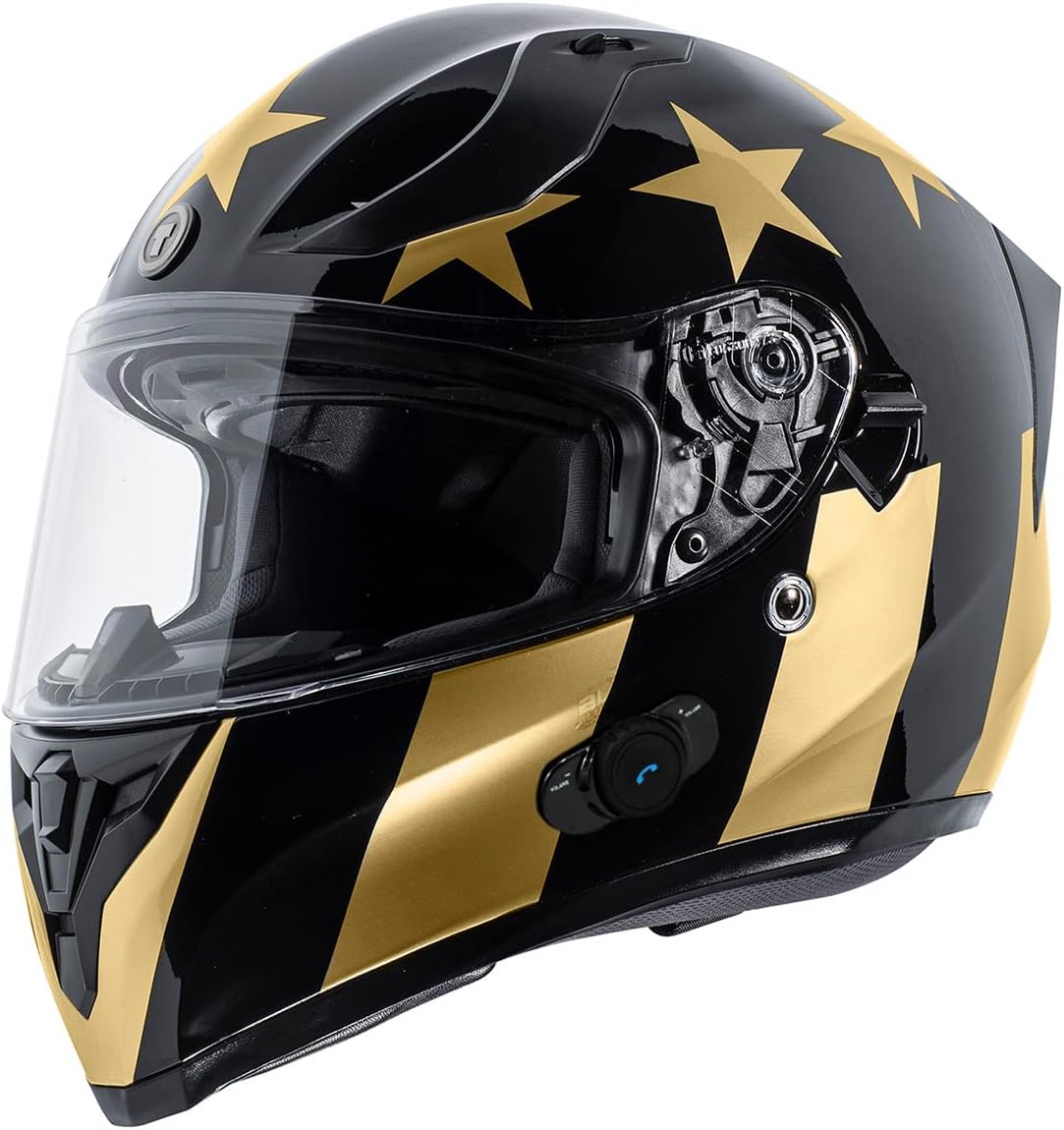 TORC T15B – Casco integral de motocicleta con Bluetooth y gráfico