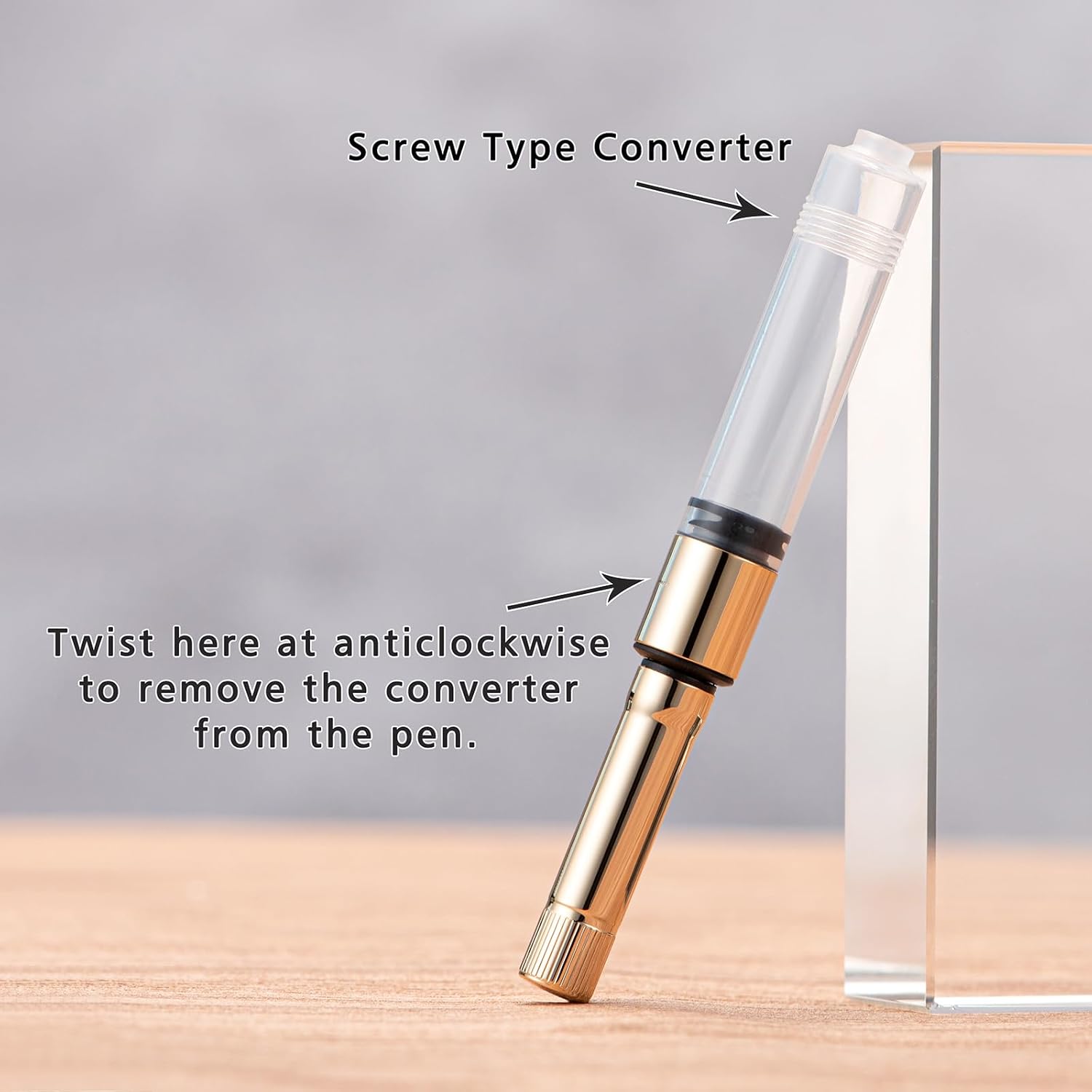 Jinhao 9019 DaDao Series – Pluma estilográfica, tamaño 8, punta fina con convertidor de tinta grande recargable, diseño acrílico transparente y