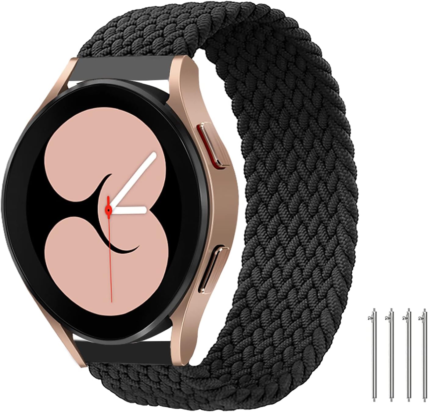 Solo Loop – Correa trenzada compatible con Samsung Galaxy Watch 4 de 1.575 pulgadas, 1.732 pulgadas, correa elástica tejida para Galaxy Watch Active