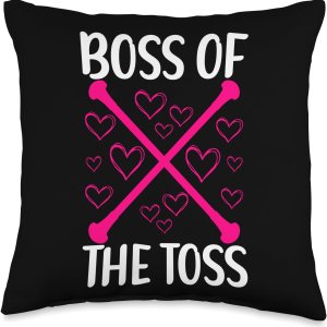 Twirling Outfit Majorette Baton Twirler – Almohada de 16 x 16 pulgadas, multicolor Twirling Outfit Majorette Baton Twirler – Almohada de 16 x 16 pulgadas, multicolor