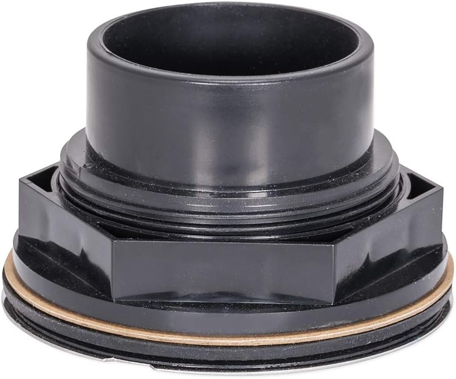 EZ-FLO Desagüe de ducha redondo de ABS de 2 pulgadas con rejilla de acero inoxidable, negro, 15316