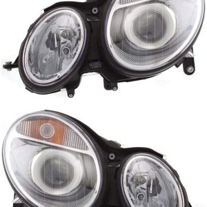 KarParts360 Para 2003 2004 2005 2006 Mercedes-Benz E320 Conjunto de faros delanteros par lado conductor y pasajero wbombillas para MB2502108 KarParts360 Para 2003 2004 2005 2006 Mercedes-Benz E320 Conjunto de faros delanteros par lado conductor y pasajero wbombillas para MB2502108