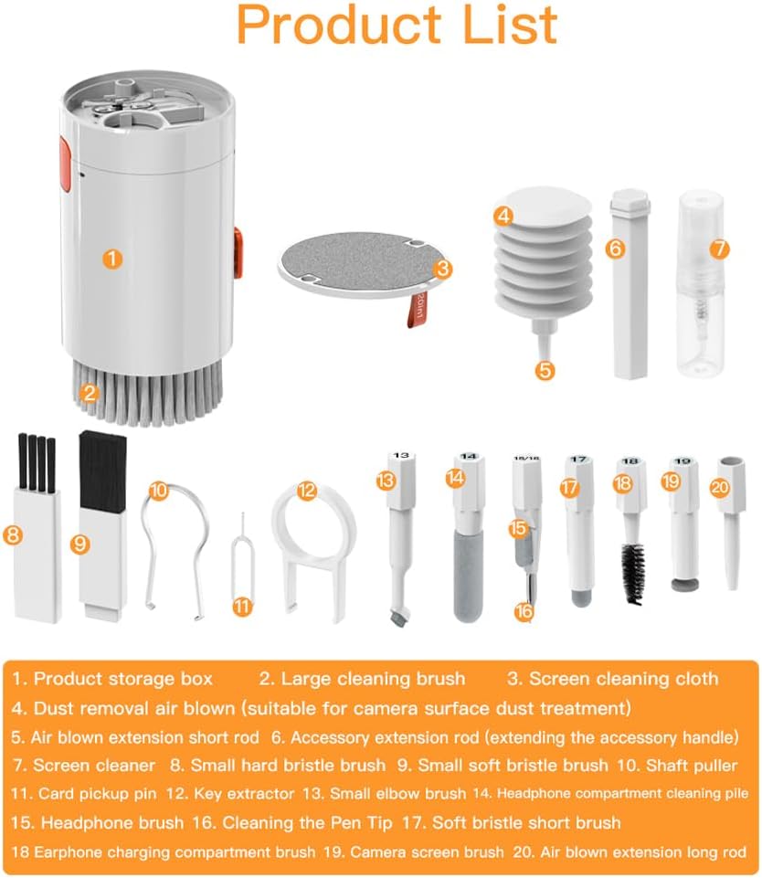Kit limpiador de pantalla de teléfono portátil, kit de limpieza de teclado, limpiador de laptop, herramienta de limpieza de dispositivo electrónico