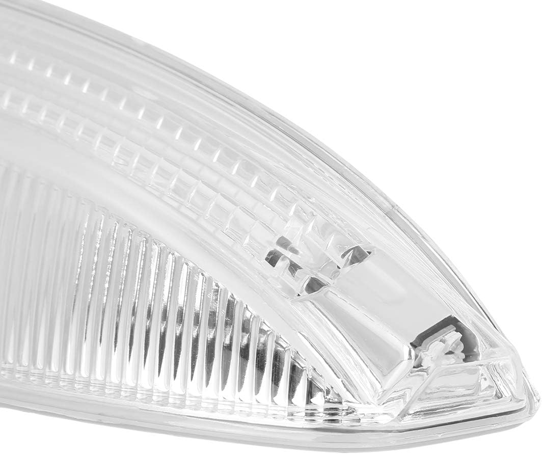 X AUTOHAUX 204-820-08-21 Indicador de espejo retrovisor derecho Luz de señal de giro con lente transparente para Mercedes-Benz C300 C350 C63 W204