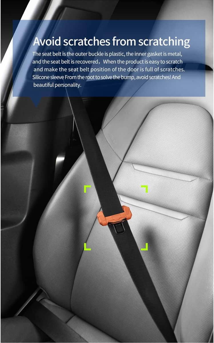 Funda universal para clips para cinturón de seguridad de automóvil, protector de hebilla de cinturón de seguridad para automóvil, protector de