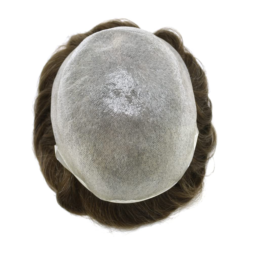 Tupé para hombre, pieza de cabello humano real, sistema de reemplazo para hombres, piel ultrafina, tupé, línea capilar natural, tupé para hombre,