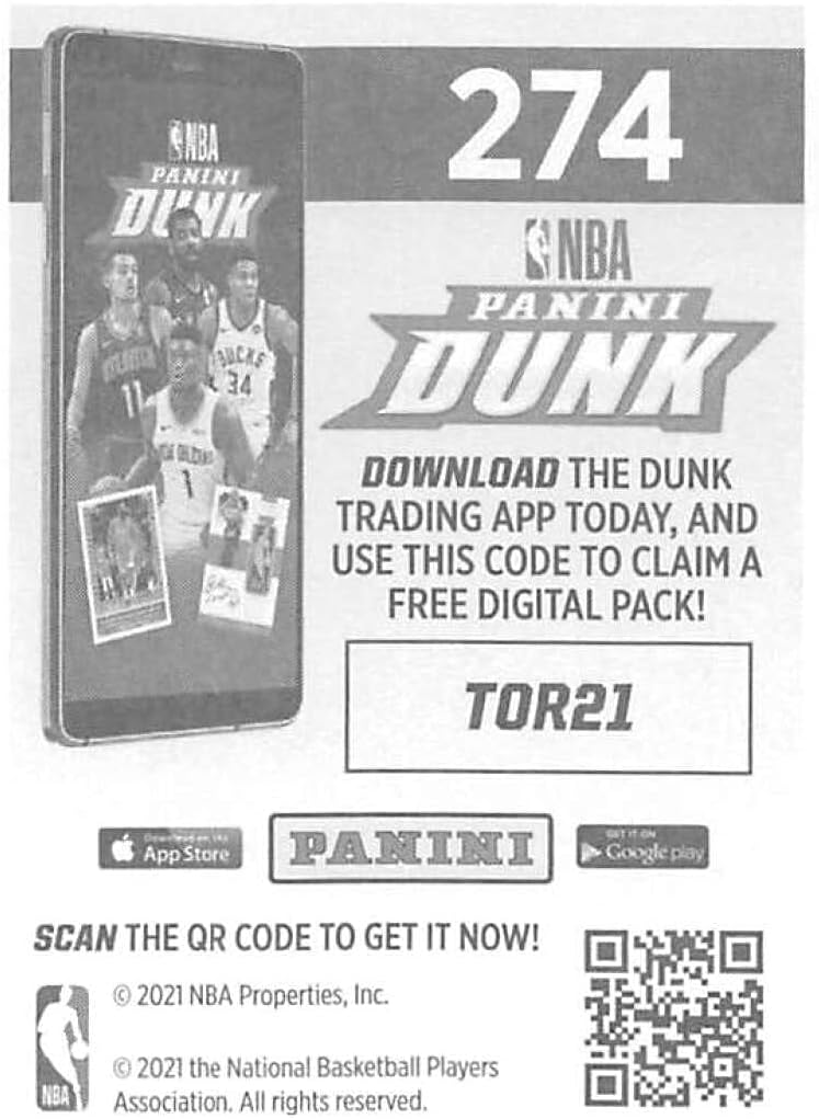 2020-21 Panini Stickers #274 Toronto Raptors Team Logo FOIL Official NBA Basketball Album Sticker Measuring 2.75 inch tall X 2 inches wide in Raw