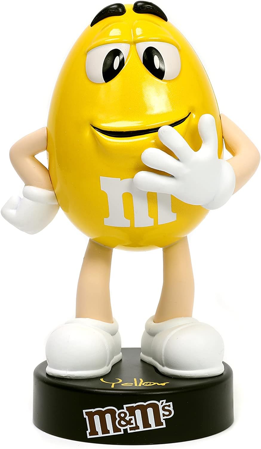 Jada Toys M&M’S – Figura de metal fundido a presión de metal amarillo de 4 pulgadas