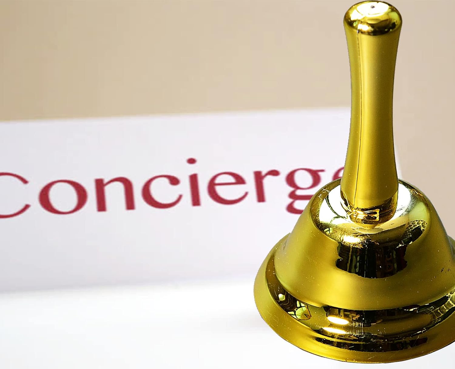 Campana de mano dorada para servicio de escritorio, campana de servicio para el cliente, para restaurante, habitación, cocina, fiesta, escuela,