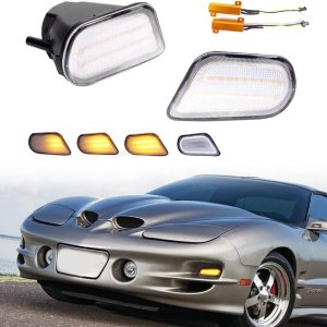 Para 1998 1999 2000 2001 2002 Pontiac Firebird Trans Am parachoques delantero esquina señal de giro y luces de marcador laterales 2 en 1 reemplazo Para 1998 1999 2000 2001 2002 Pontiac Firebird Trans Am parachoques delantero esquina señal de giro y luces de marcador laterales 2 en 1 reemplazo