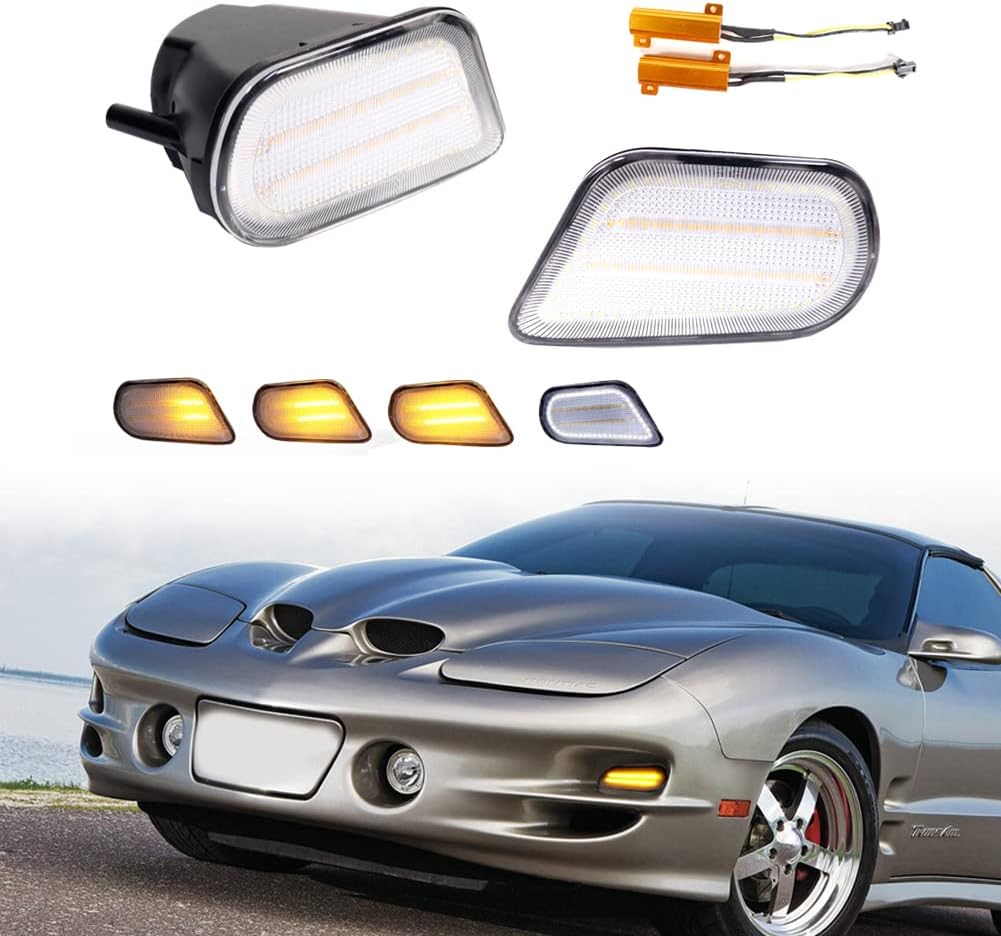 Para 1998 1999 2000 2001 2002 Pontiac Firebird Trans Am parachoques delantero esquina señal de giro y luces de marcador laterales 2 en 1 reemplazo