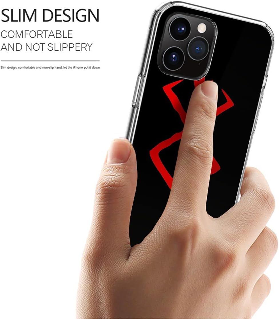 Berserk Accessories – Funda para teléfono a prueba de golpes, compatible con iPhone 15 14 13 Pro Max 12 11 X Xs Xr 8 7 6 6s Mini Plus transparente