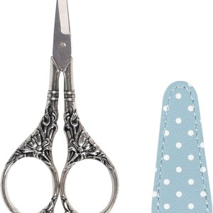 BIHRTC Tijeras de coser pequeñas de 4.5 pulgadas, tijeras de hoja dentada, tijeras de acero inoxidable con punta afilada para coser tejer costura, BIHRTC Tijeras de coser pequeñas de 4.5 pulgadas, tijeras de hoja dentada, tijeras de acero inoxidable con punta afilada para coser tejer costura,