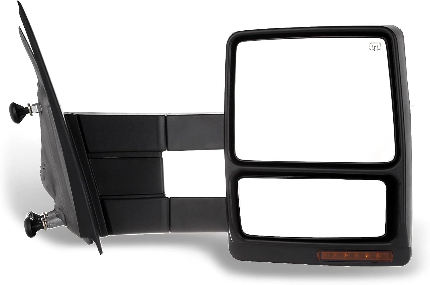 ECCPP Espejos de remolque compatibles con Ford 2004-2014 para camioneta F-150 con control de potencia lateral izquierdo y derecho, señal de giro de