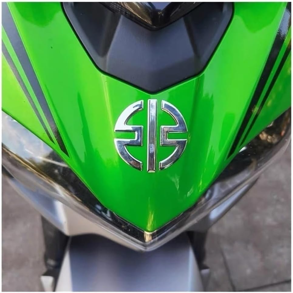 Adhesivo adhesivo 3D de PVC reflectante cromado fuerte pegamento lateral carenado logotipo adhesivo adhesivo para Kawasaki H2 H2R Ninja 400 Z250