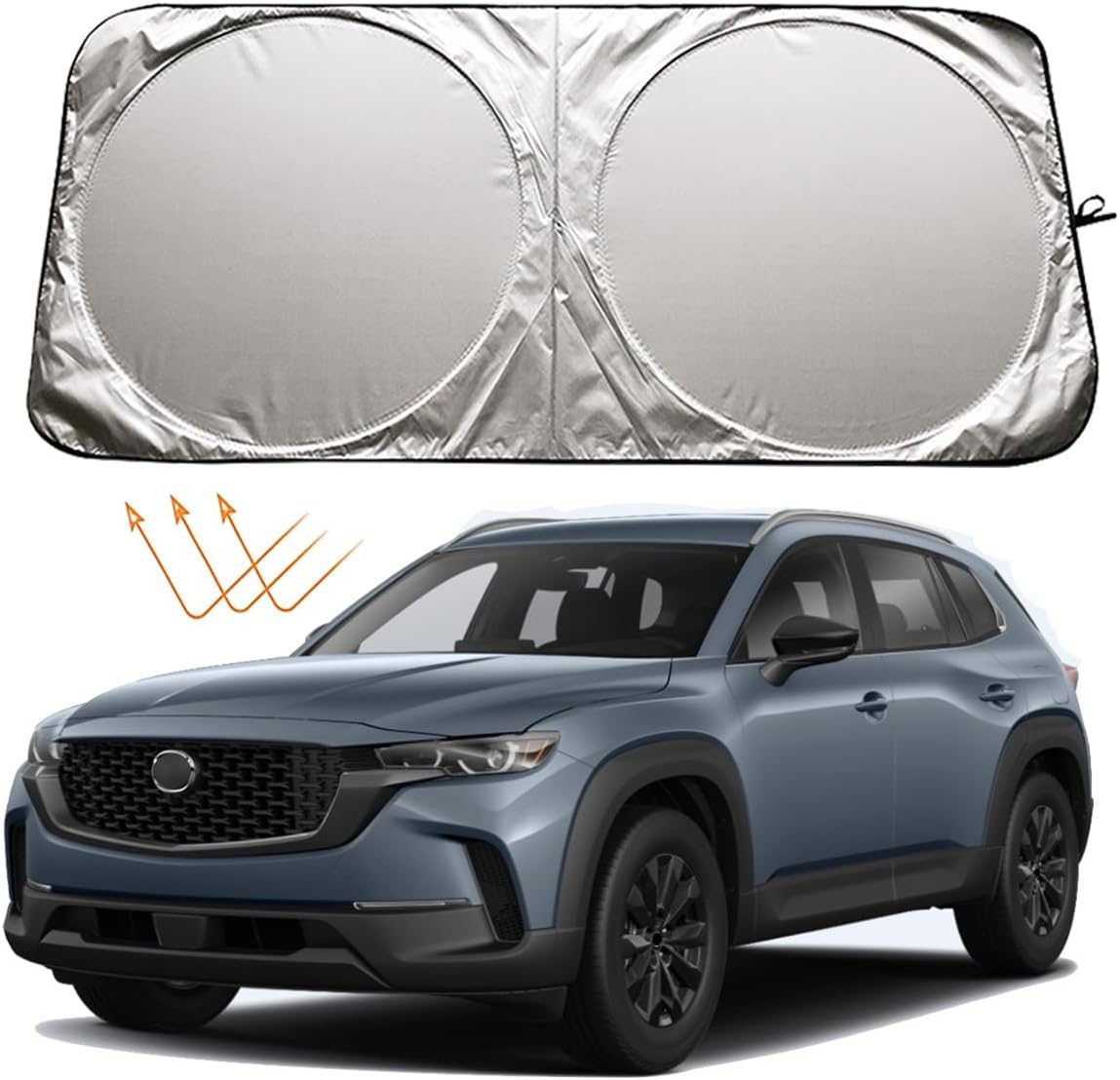 XHRING Parasol para parabrisas para Mazda CX50 CX-50 2023 2024 CX-9 CX9 2016-2024, accesorios para ventana delantera de automóvil, parasol para