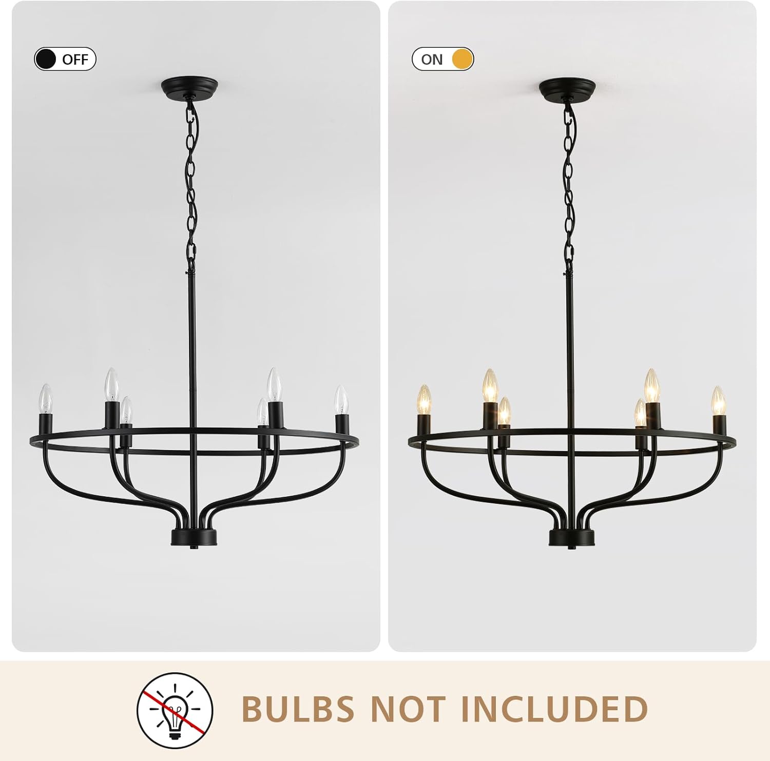 Candelabro negro rústico de granja moderna para comedor, sala de estar, cocina, dormitorio y entrada