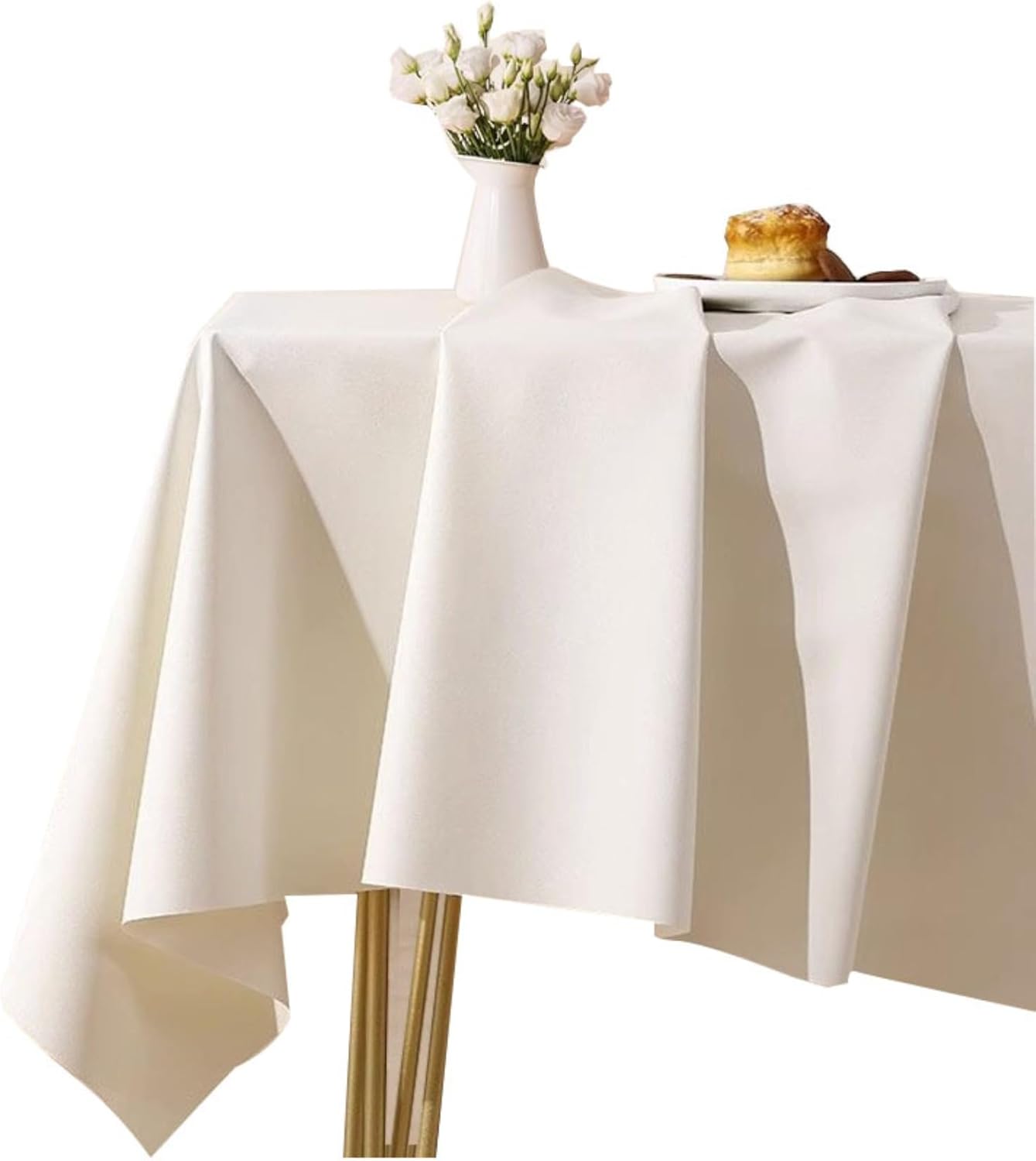 Easygou Mantel rectangular de encaje blanco suave para interiorexterior, hogar, cocina, campamento, fiesta, comedor, boda y ocasiones especiales,