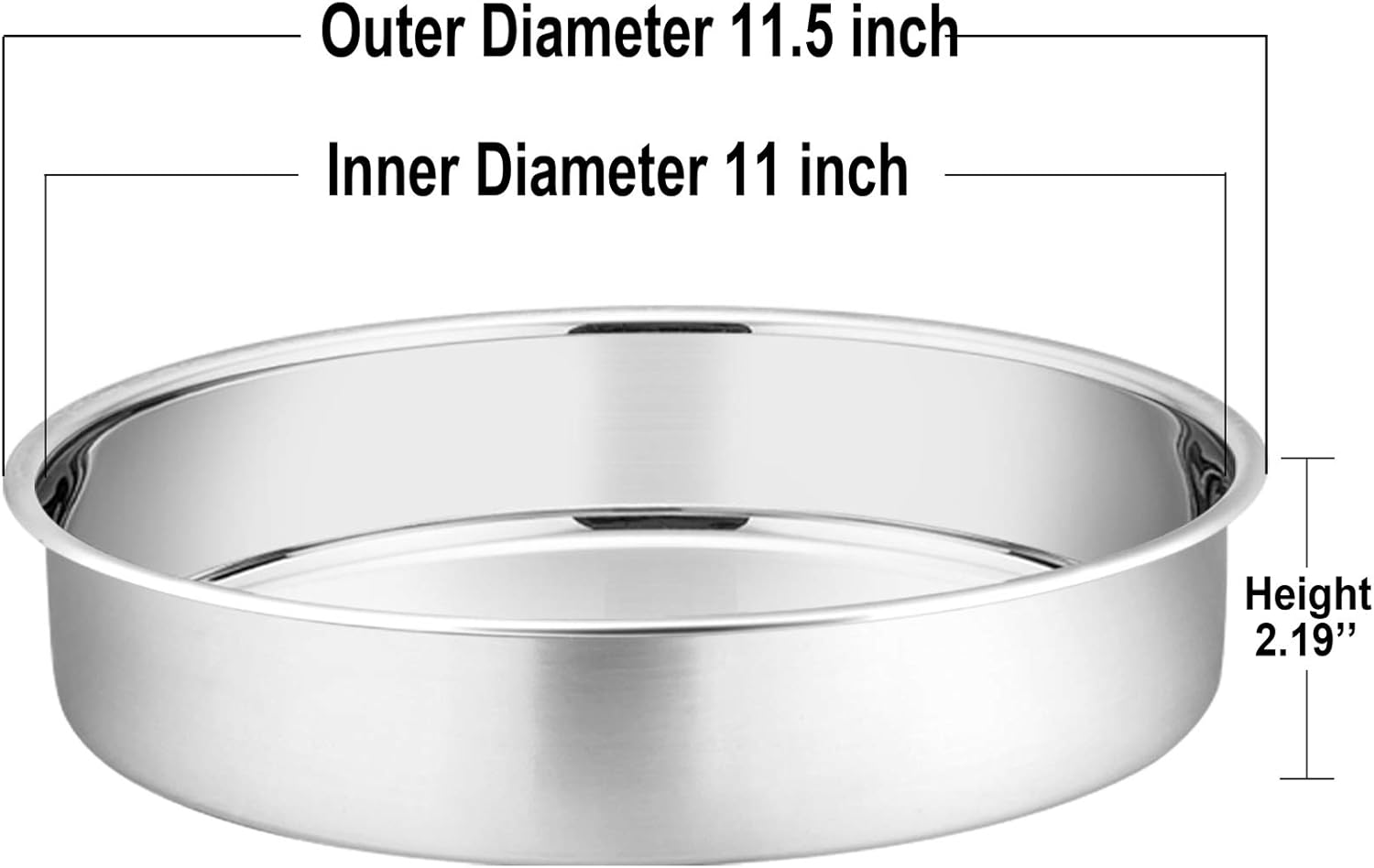 P&P CHEF – Moldes redondos de acero inoxidable para tartas de 6in, 4 unidades, no tóxicos y saludables, con acabado de espejo pulido y aptos para