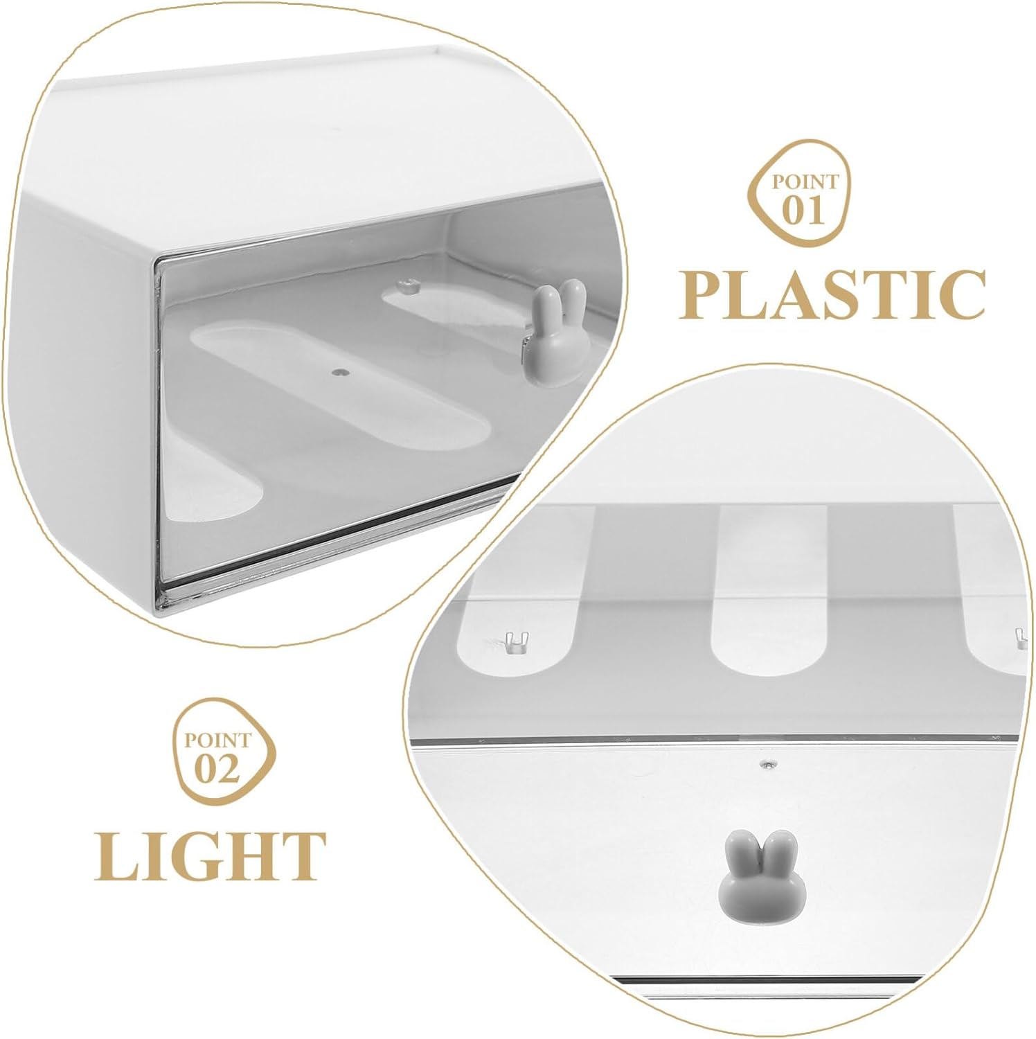 MAGICLULU Caja de almacenamiento de escritorio Cajones de plástico Cajones de almacenamiento de plástico Cajón de escritorio Suministro para el