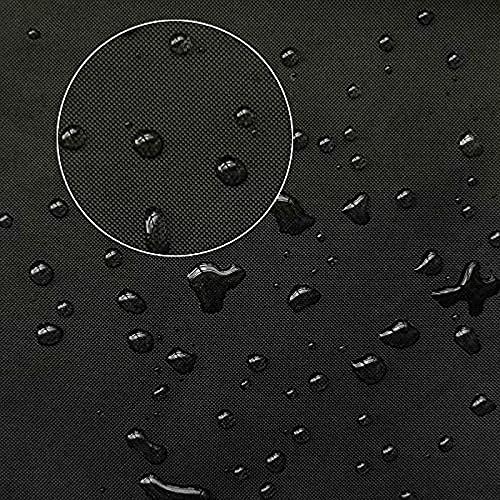 Cubierta impermeable para calentador de patio, con cremallera, 210D, para exteriores, redondas, color negro (89 x 33 pulgadas de profundidad x 19