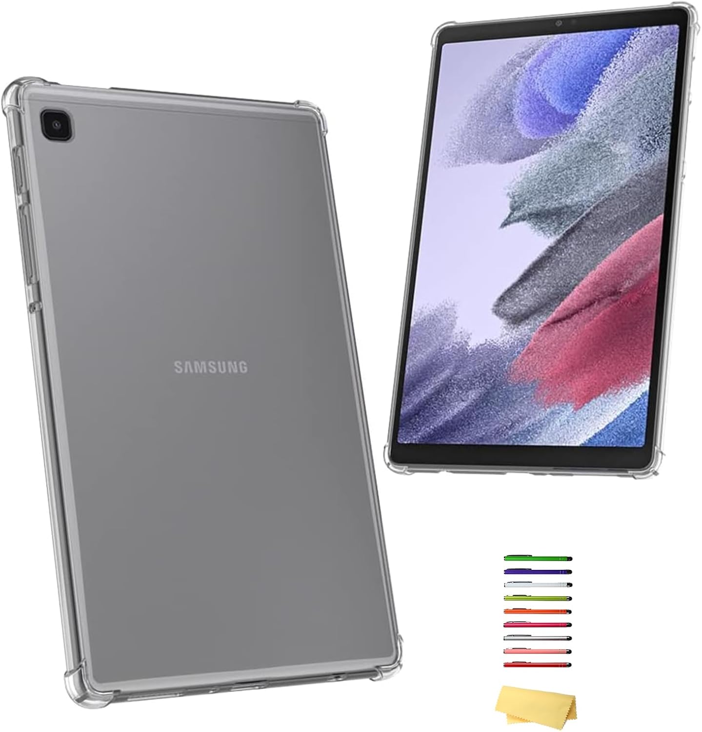 Funda transparente para Samsung Galaxy Tab A7 Lite de 8.7 pulgadas, modelo 2021 (SM-T220T225T227), esquinas a prueba de golpes, protección contra