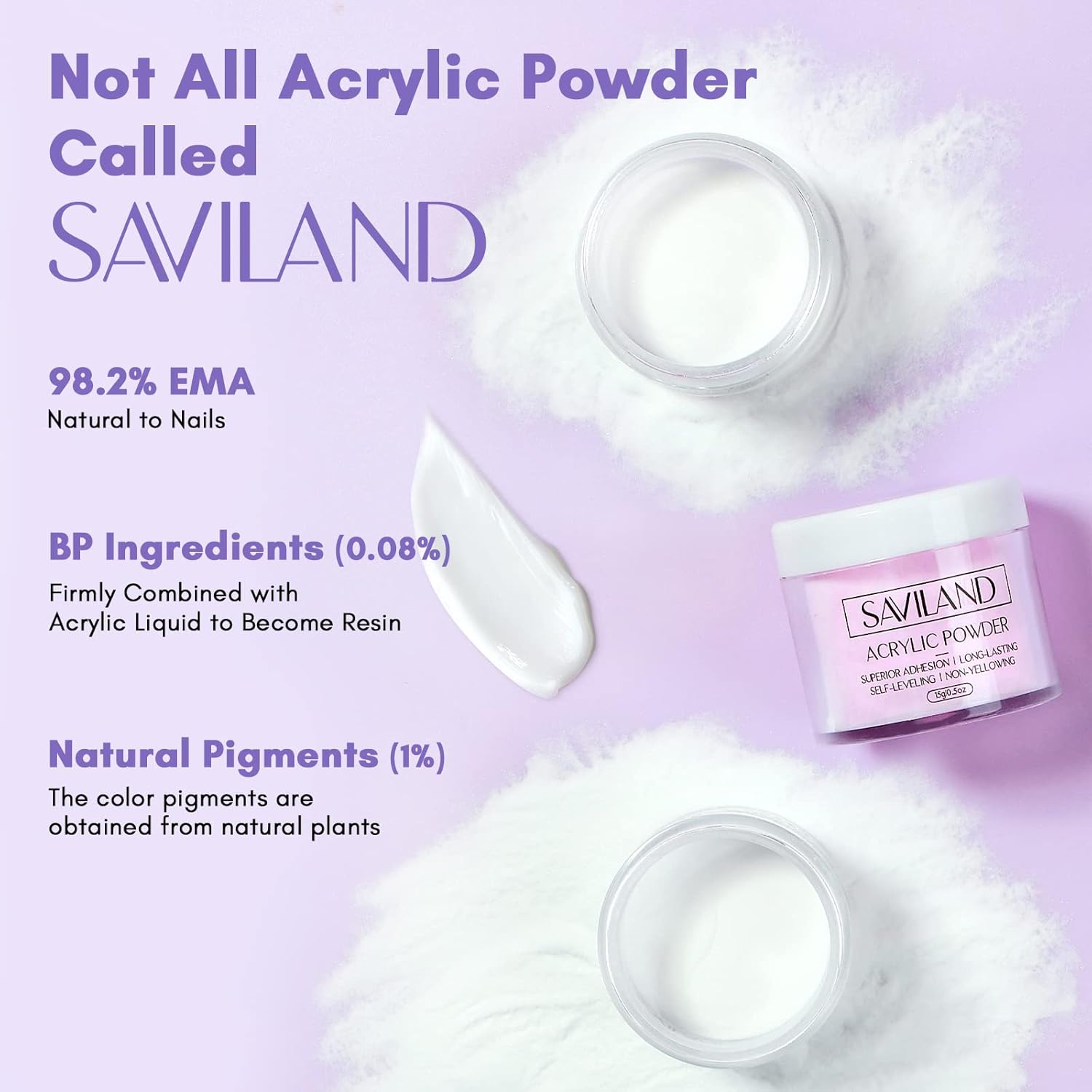 Saviland Kit de uñas acrílicas con taladro y pegamento para uñas, 3 colores de polvo acrílico y líquido, juego de pinceles de uñas acrílicas, juego
