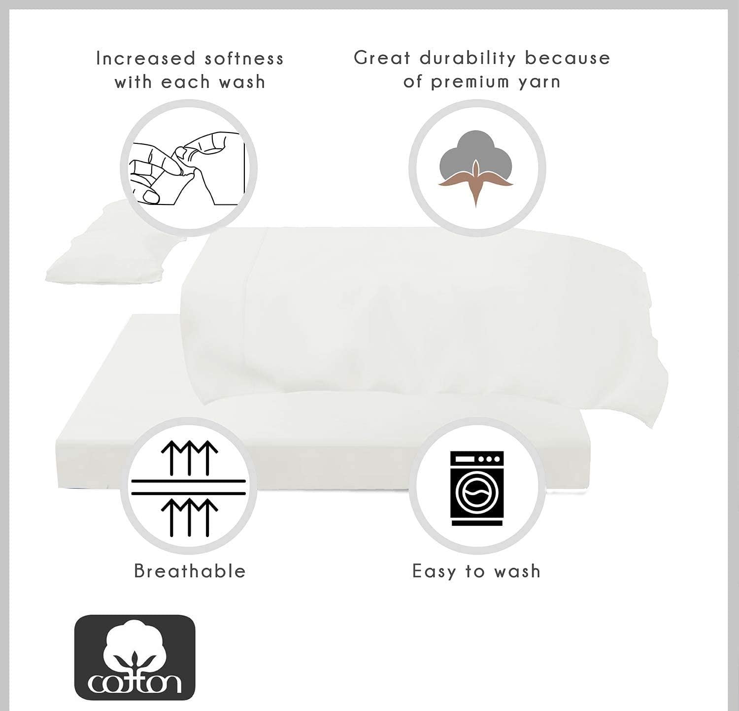 Sábanas 100% de algodón egipcio para cama tamaño Queen, 400 hilos de algodón de fibra larga, sábanas refrescantes de satén, tamaño Queen, bolsillo