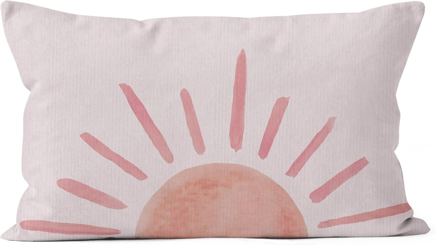 Funda de almohada decorativa abstracta de estilo bohemio para sofá, cama, habitación, decoración bohemia de 12 x 20 pulgadas (rosa)