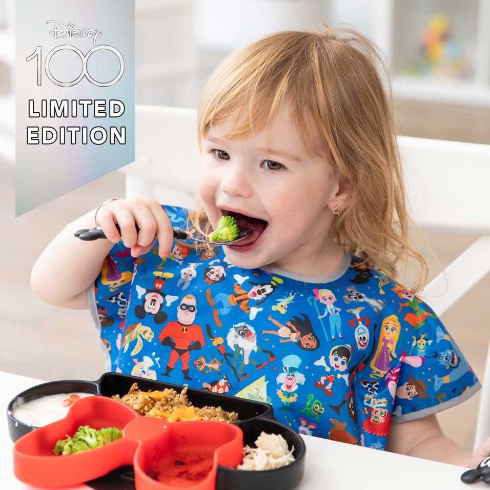 Bumkins Baberos para bebés y niños pequeños, baberos para niñas y niños, grandes para 1-3 años, babero impermeable de manga corta para niños