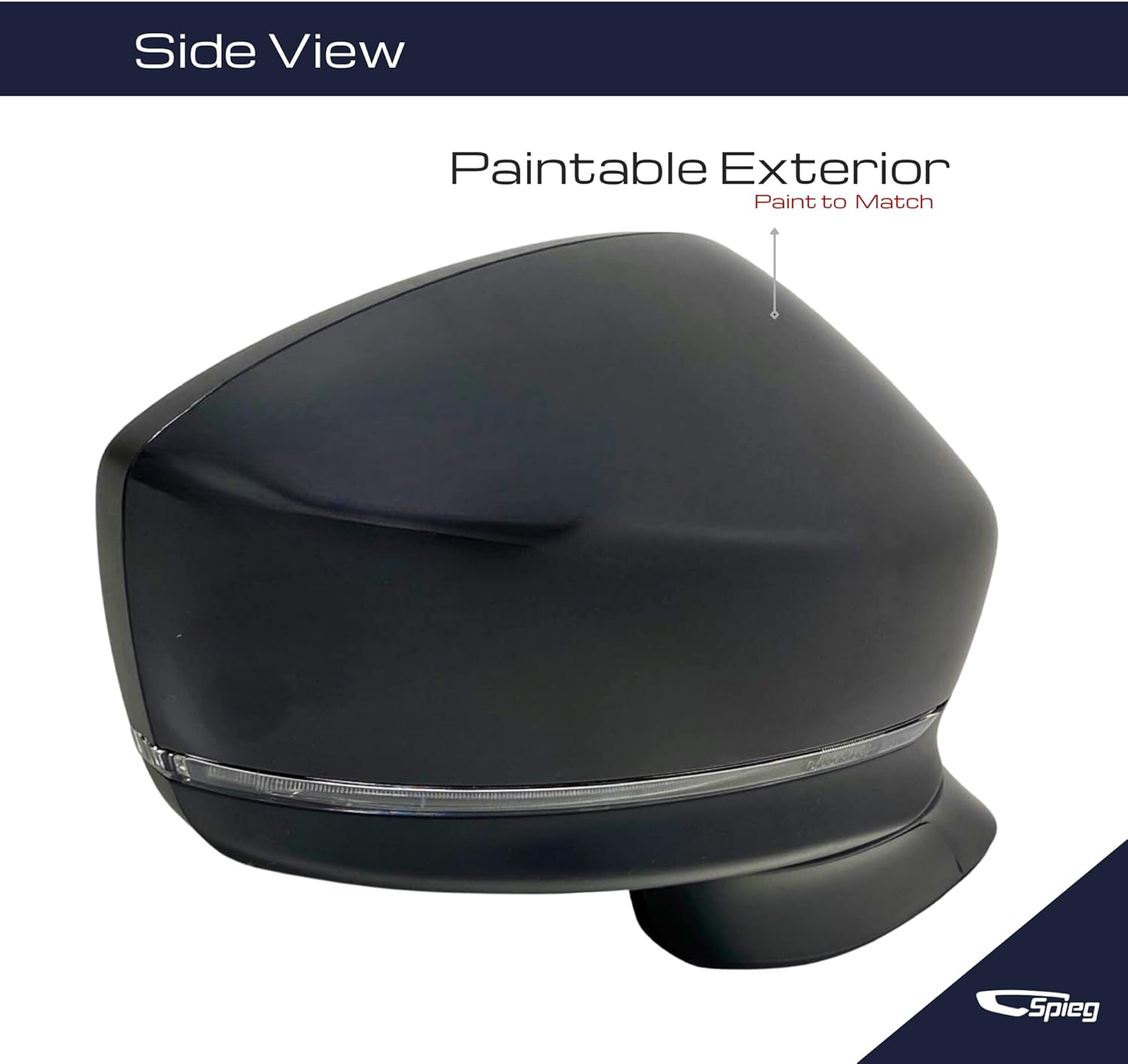 Spieg Reemplazo del espejo lateral del pasajero para Mazda CX-5 2017-2019 señal de giro LED con calefacción eléctrica PTM 6PIN (derecha)