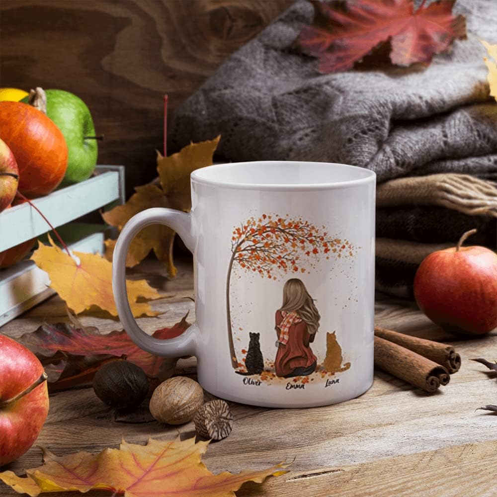 Gossby Taza de café personalizada con diseño de gato para mujer, regalo personalizado para mamá de gato con diseño, nombre, raza de gato,