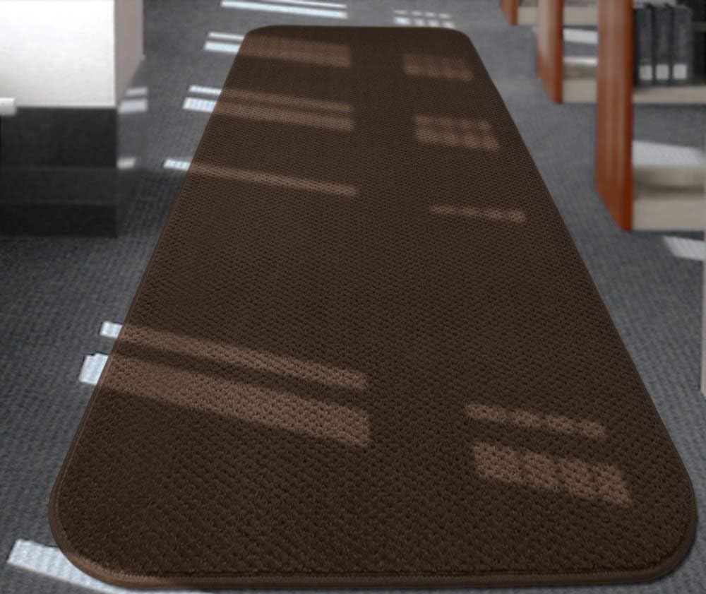 House, Home and More Alfombra antideslizante – Marrón chocolate – 4 pies x 36 pulgadas