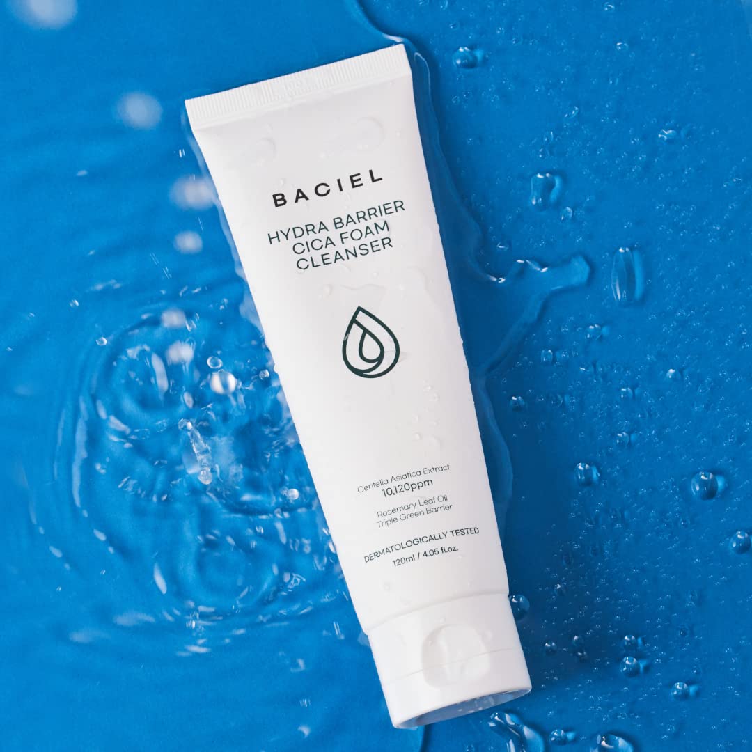 Limpiador de espuma Hydra Barrier Cica – Lavado facial Hidratante – Ácido hialurónico y Cica – Ceramida – Cuidado de la piel coreano 4.05 onzas