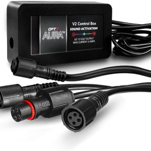 OPT7 Aura – Caja de control original D con SoundSync, función de luz de entrada de asistencia de puerta, para kit de aluminio rígido con conector OPT7 Aura – Caja de control original D con SoundSync, función de luz de entrada de asistencia de puerta, para kit de aluminio rígido con conector