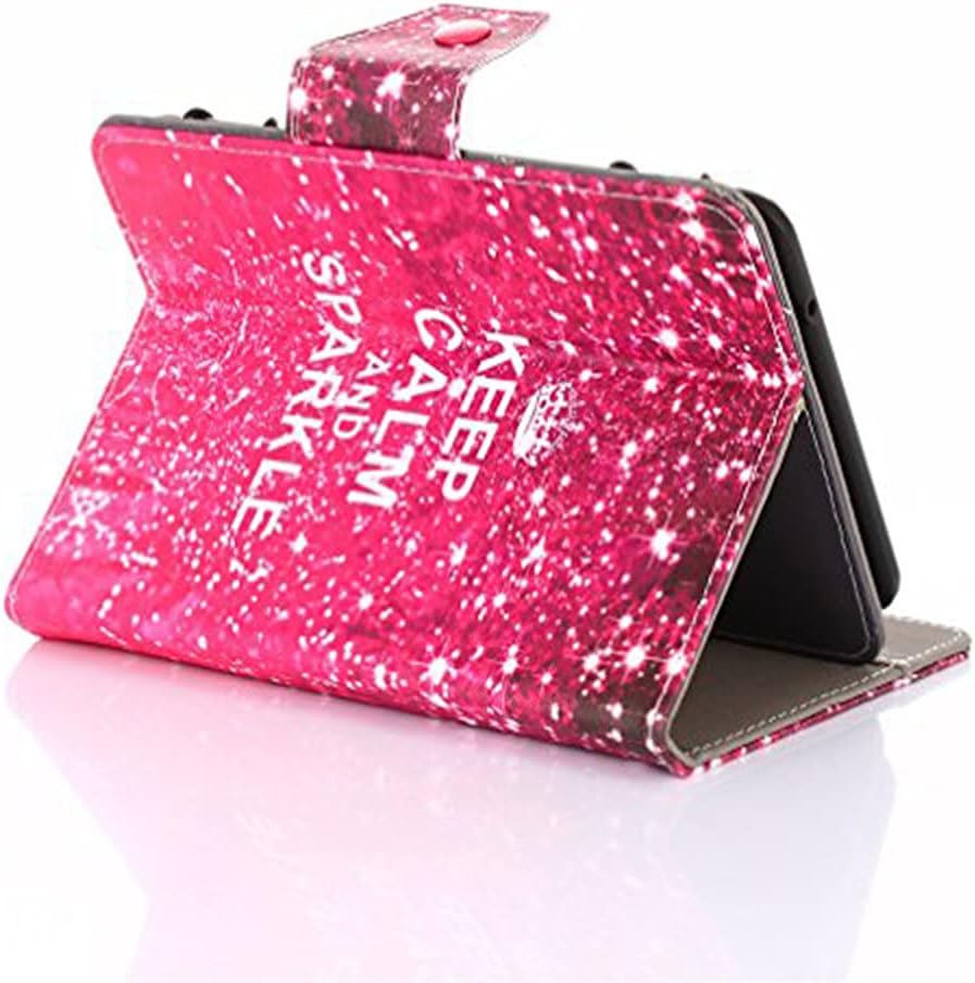 DETUOSI Funda universal para tablet de 10.1 pulgadas, funda para tablet de 10 pulgadas, funda protectora portátil de cuero con soporte de cuero con