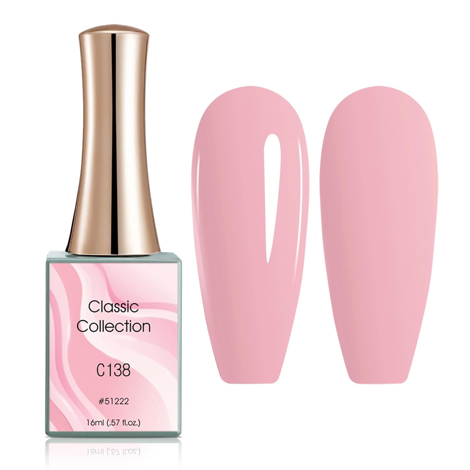 CANNI Esmalte de uñas de gel rosa, 1 unidad de 0.6 fl oz (0.5 fl oz), esmalte de gel de color rosa gelatina, juego de esmalte de uñas en gel