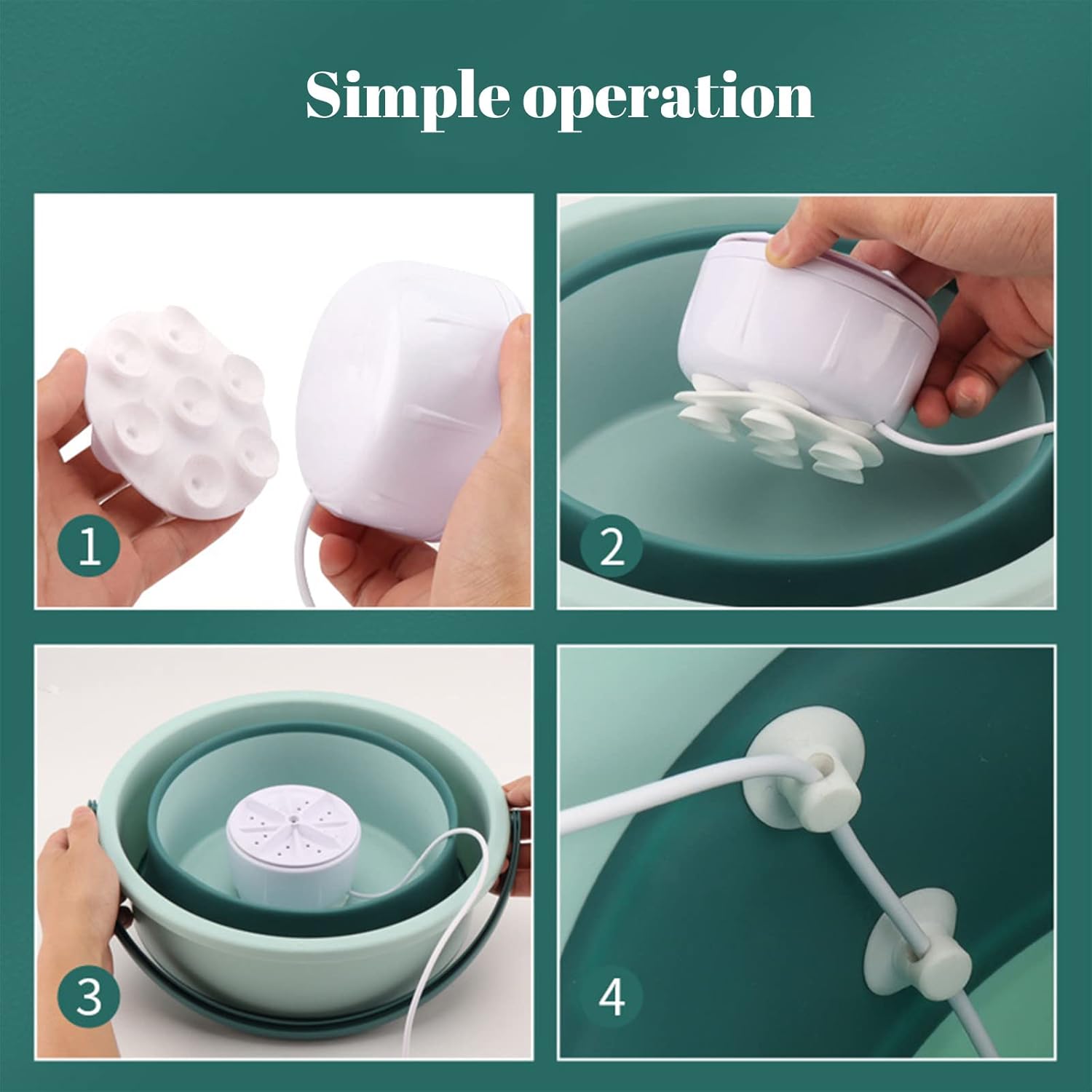 LOPECY-Sta Lavadora portátil plegable para apartamento, mini lavandería, pequeña lavadora de turbina de mano Ul-trasonic para ropa interior,