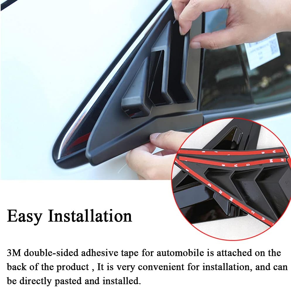 Para Honda Civic Hatchback de 10 generación 2016-2020, persianas para ventana de ventilación de aire, persianas para Civic tipo R ABS, color negro