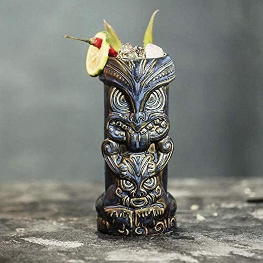 Tiki Drinkware-Tiki Taza para copas de cóctel exóticas  Gran idea de regalo para bar en el hogar, vasos profesionales de Tiki Bar, tazas de cerámica