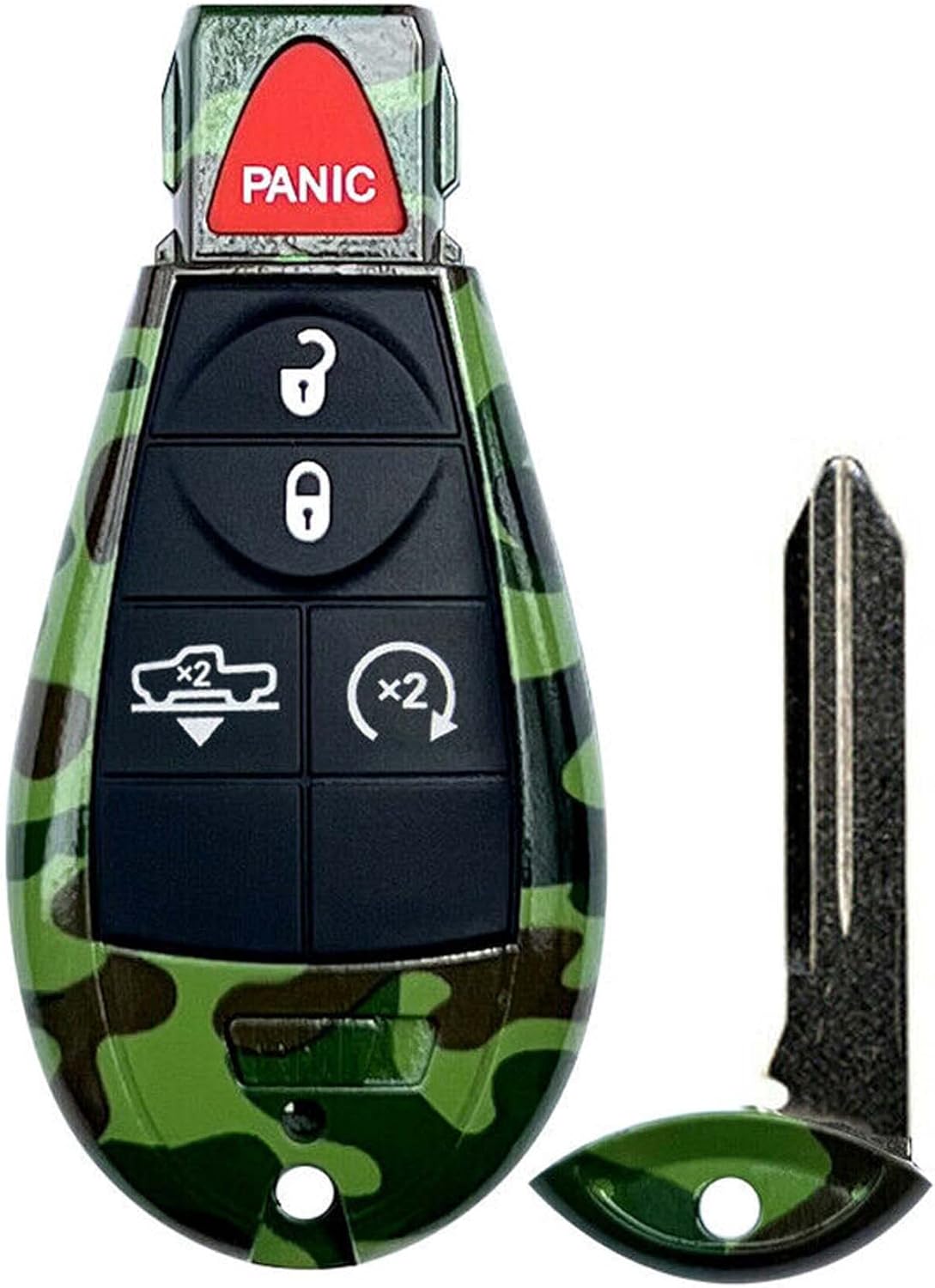 Lote de 1 carcasa de repuesto para llave de entrada sin llavefunda compatible con RAM 2013 – 2019 (sin electrónica ni chip en el interior)