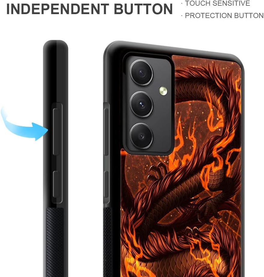 DJSOK Funda compatible con Samsung Galaxy A54 5G, diseño de lujo de dragón, policarbonato duro, a prueba de arañazos, TPU suave, a prueba de golpes,