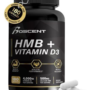 Suplemento de HMB y vitamina D3 – Suplementos de 1,000 mg de HMB con 4,000 UI de D3 y calcio para el crecimiento muscular, la fuerza y la Suplemento de HMB y vitamina D3 – Suplementos de 1,000 mg de HMB con 4,000 UI de D3 y calcio para el crecimiento muscular, la fuerza y la