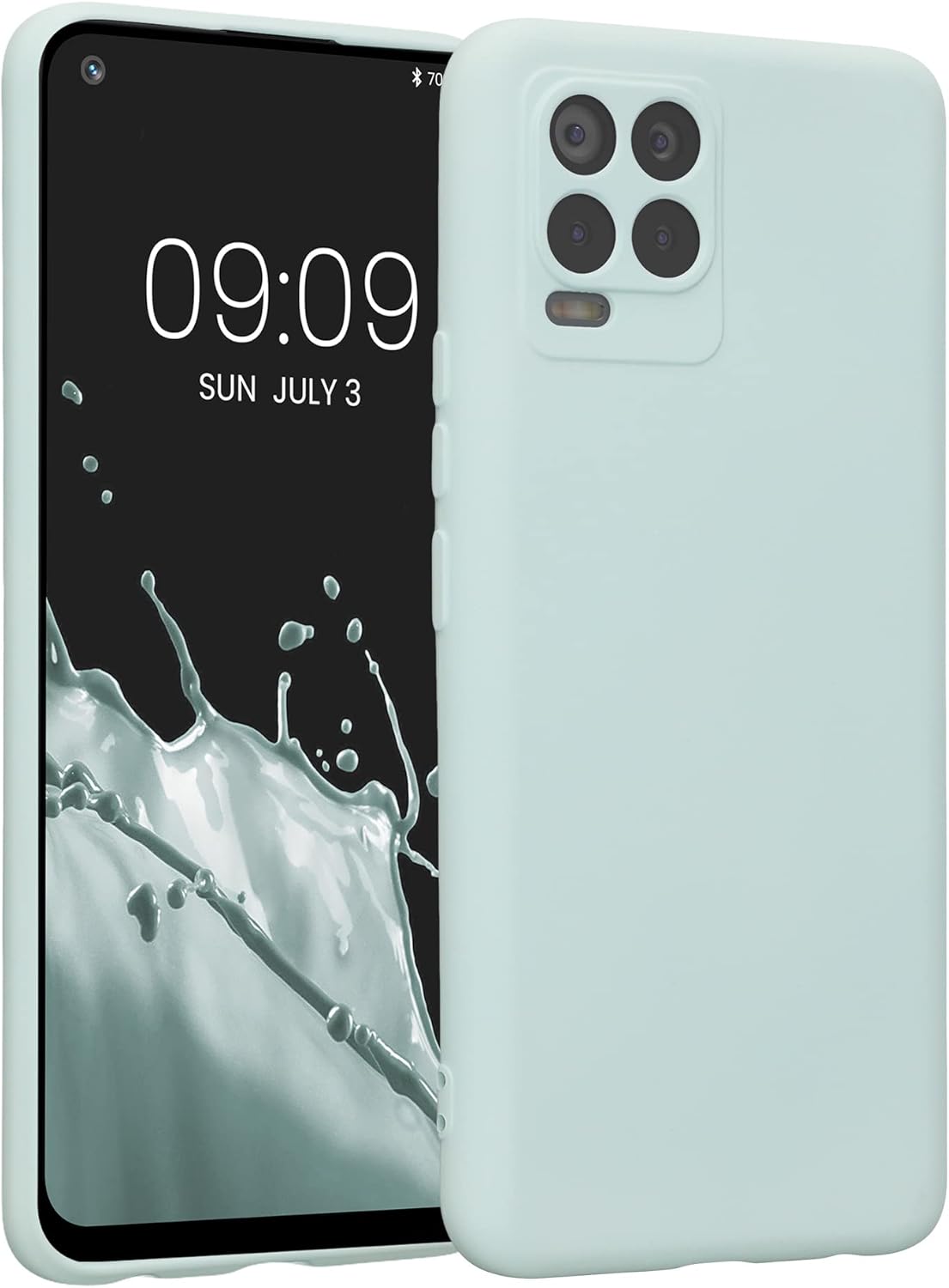 kwmobile Funda compatible con Realme 88 Pro – Funda protectora delgada de TPU con acabado mate suave – Menta fresca
