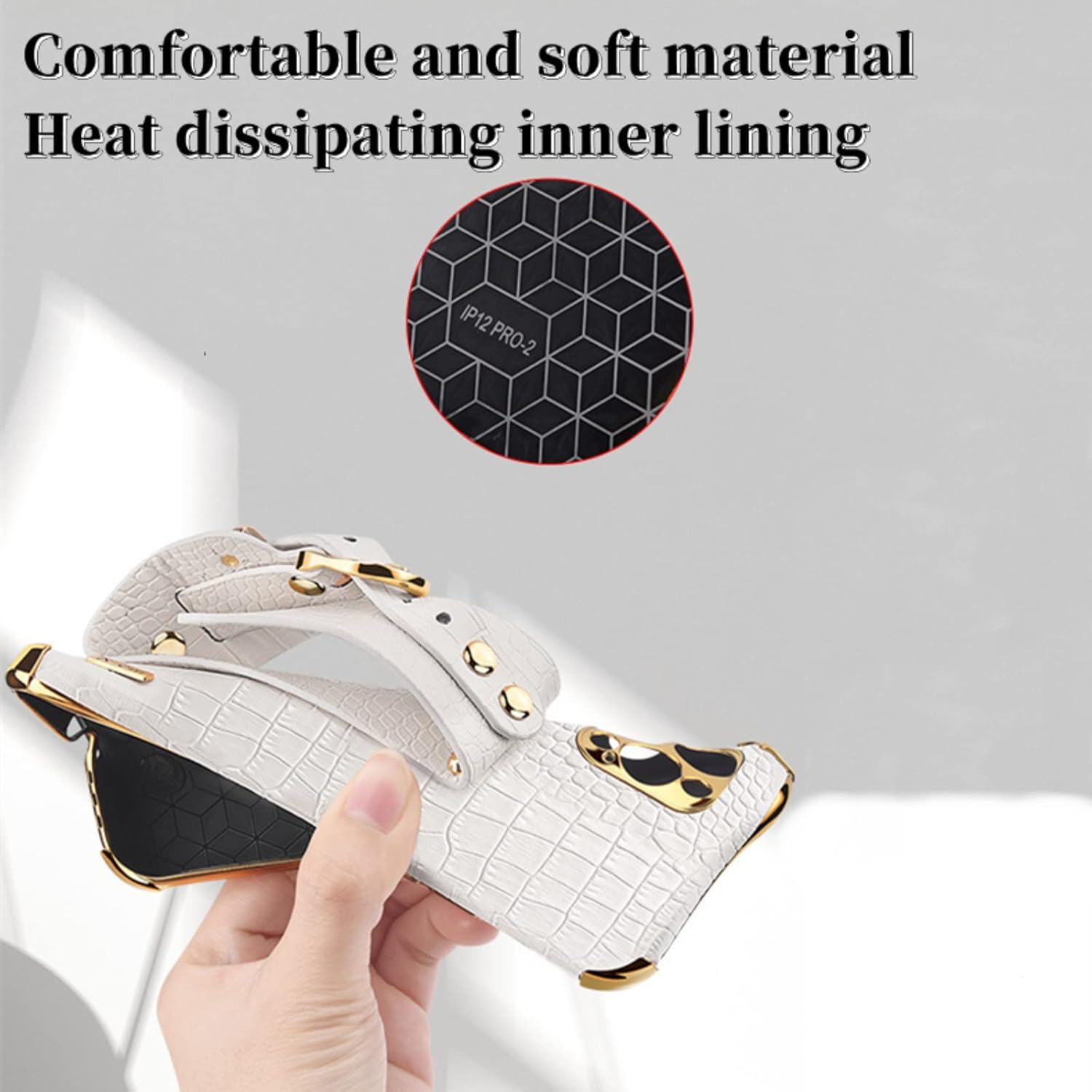 Funda para teléfono Samsung Galaxy A12 A13 A23 A32 A21S A50 A70 S 4G 5G Funda de teléfono con patrón de cocodrilo único, forro disipador de calor,