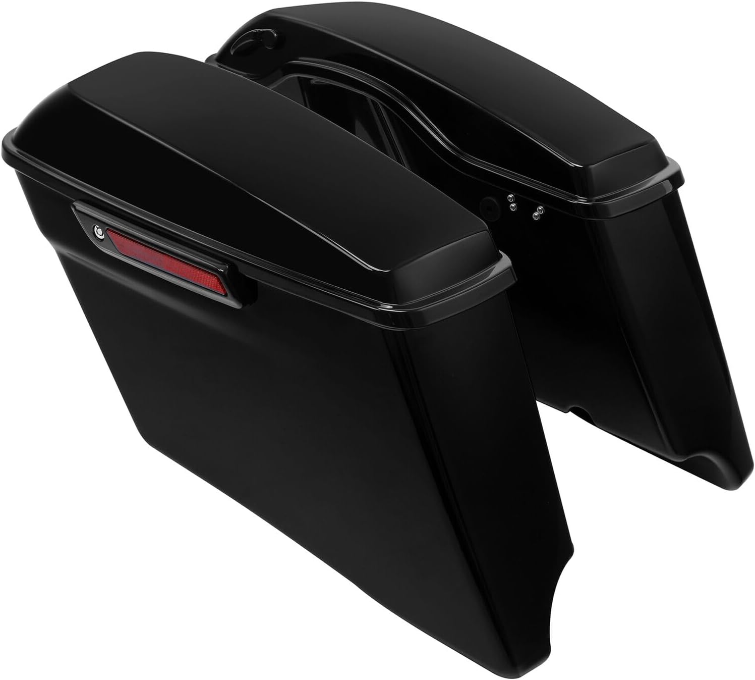 TCMT Alforjas estiradas de 4 pulgadas y guardabarros trasero LED para Harley Road King Road Glide Street Glide Electra Glide Ultra Limited 14-23